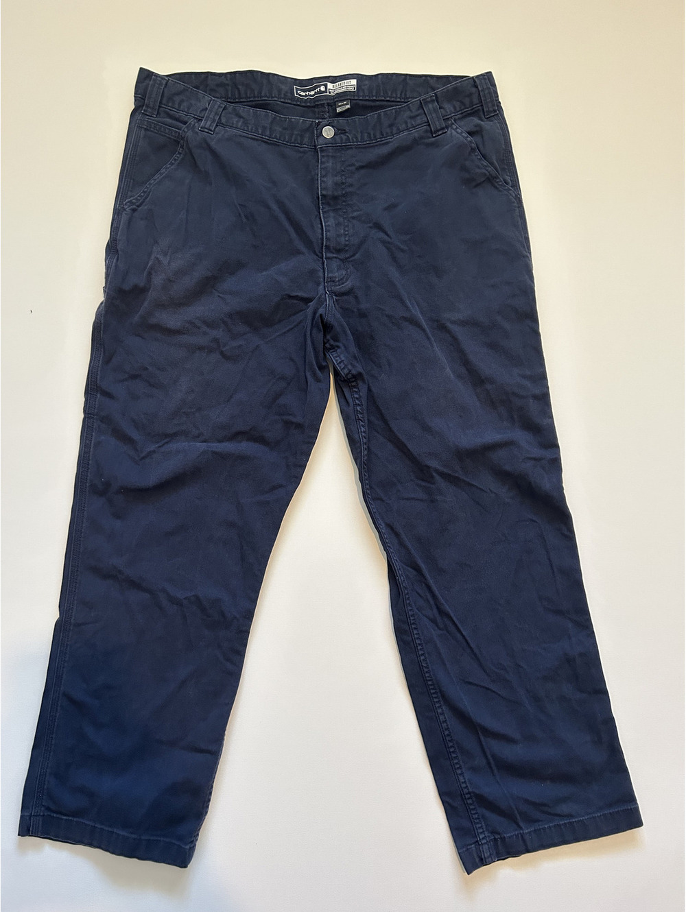 Carhartt Navy Blue Pants Relaxed Fit 42x30